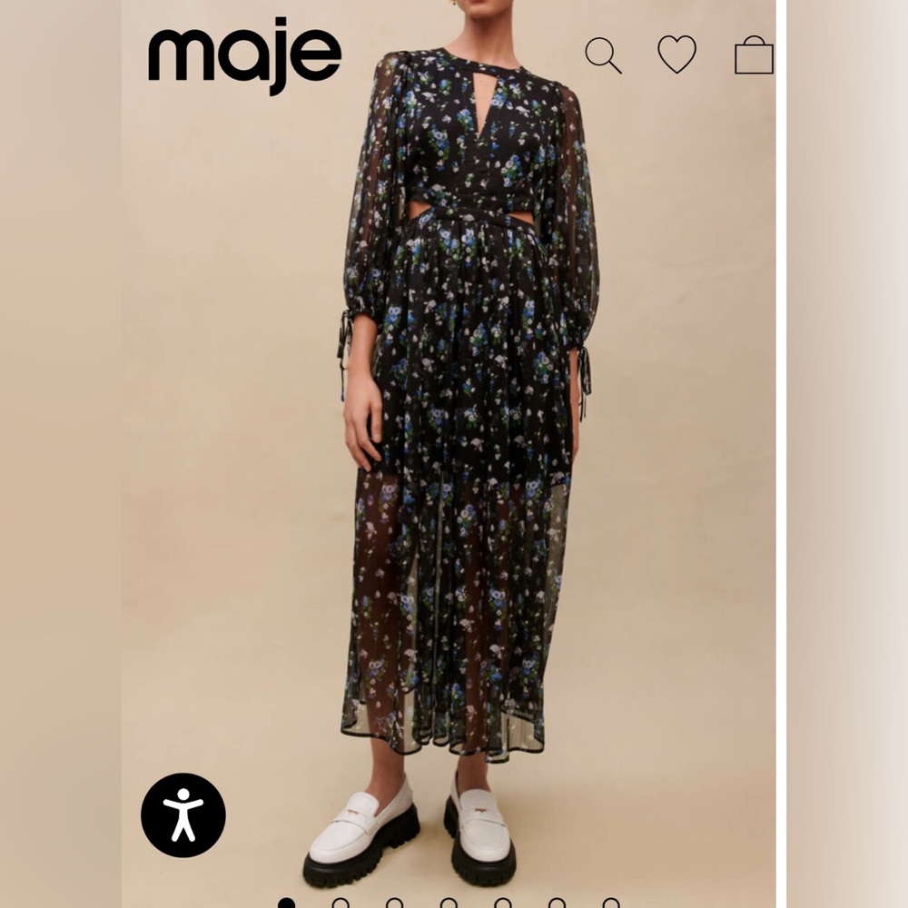 Maje Imprime Bouquet, nwt, US L/FR 40